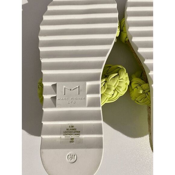 Marc Fisher Lime Green Jaimie Slide-on Espadrille Sandals - Picture 14 of 14